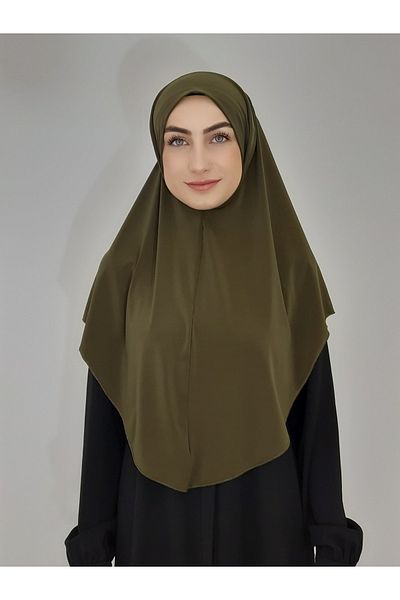 R&S modibone Prayer Cloth Ready Large Scarf for Hajj and Umrah Hıjap Malaysian Model Khaki