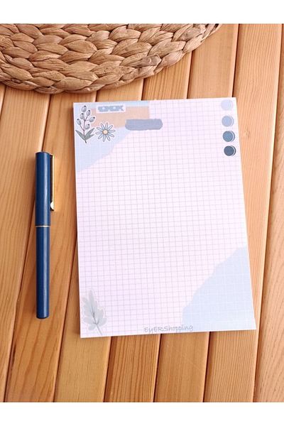 EyER Shoping Caiet de design cu bloc de note cu temă albastră