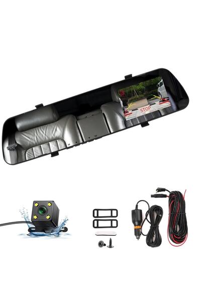 Wevolt Mb-600 Fullhd Araç Içi Yol Kayıt Geri Görüş Park Kamerası(GERİ KAMERA TÜRKÇE MENÜ) Dikiz Ayna Kamera