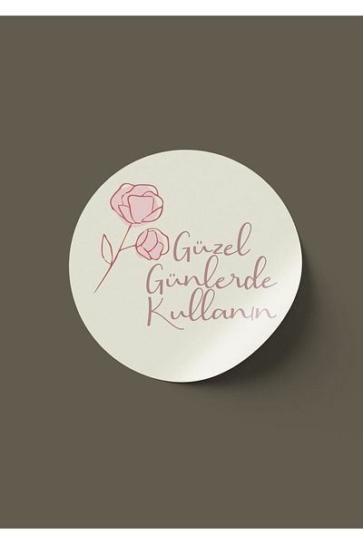 gg gençgirişimci Coated Sticker - Use on Beautiful Days - Rose Detailed - (4x4 Cm) 70 Pieces