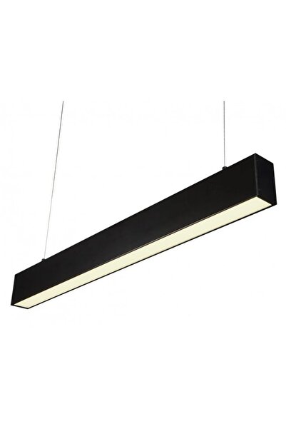 Mimarled Linear Asansörlü Led Sarkıt 120cm Siyah 40w Beyaz Işık 6500k