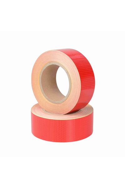 zafrakreklam Reflector Highlighter Strip Red Tape 5cm 1 m Tüvtürk Approved