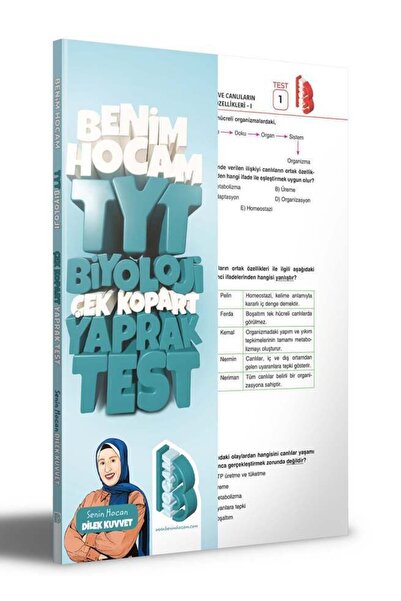 Benim Hocam Yayınları Benim Hocam 2023 Tyt Biyoloji Çek Kopar Yaprak Test