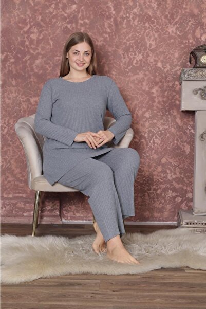 LOVİNS Φαρδιά Εφαρμογή Μητρικό Σετ Χειμερινό Μακρυμάνικο Σετ Πιτζάμες Plus Si...