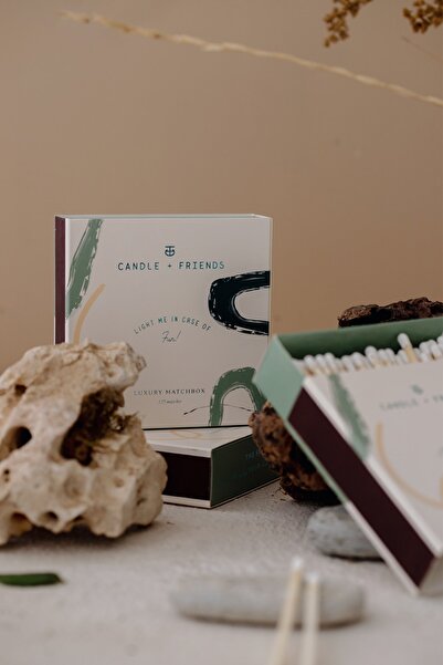 Candle and Friends No.4 White Patchouli Uzun Beyaz Uçlu Kibrit Kutusu