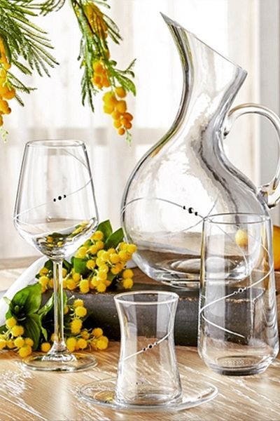 DECOSTYLE Elegance 31 Piece Paşabahçe Glass Cup Set for 6 People