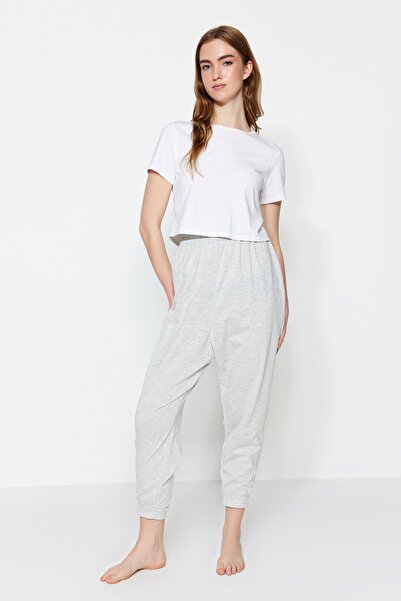 Trendyol Collection Pajama Bottoms - Gray - Relaxed