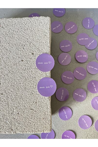 mey OFFICIAL Lila Rengi Stickers Senin Için Yazılı