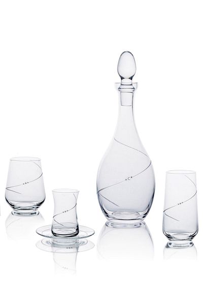 DECOSTYLE Paşabahçe Glass Jug Set Elegance Stoneless 49 Pieces for 12 Persons (WITHOUT GLASS)