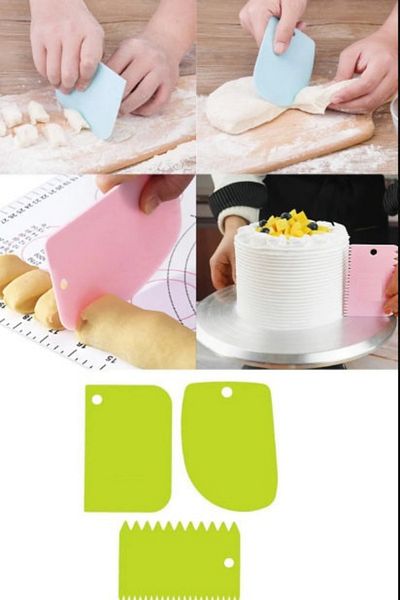WAPPA Dough Spatula &amp; Cutting Scraping Decoration Set of 3