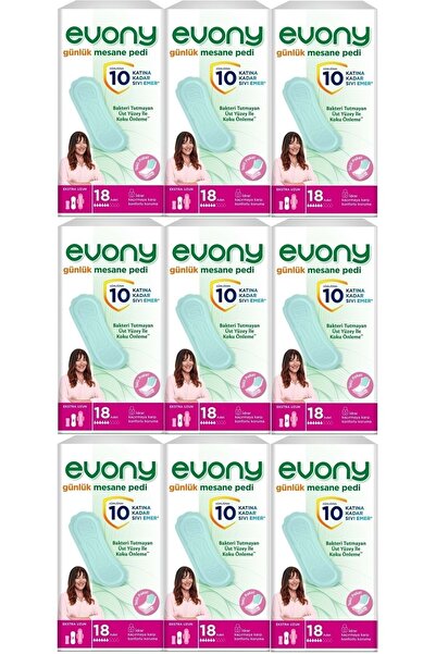 Evony Günlük Mesane Pedi Ekstra Uzun 162 Adet (9pk*18)