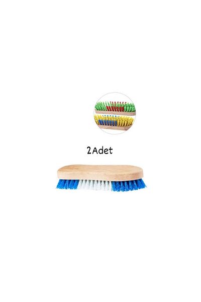 ÇEÇEN HOME 2 Pieces Wooden Clothes, Carpet Washing Cleaning Wiping Brush