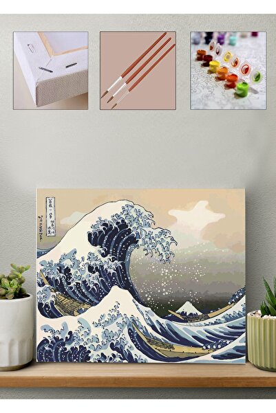 Carmen Sayılarla Boyama Seti - Dalgalar 40x50cm