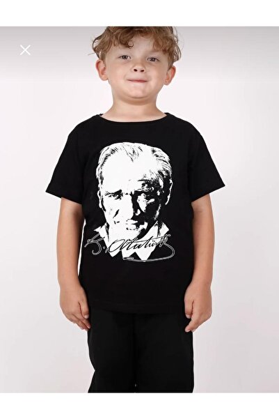 FATELLA Unisex Children's Short Sleeve Atatürk Printed Long Sleeve 23 April 1...