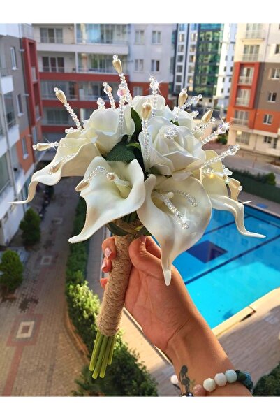 MEDUSA Helen Gelin Çiçeği Ve Yaka Buketi (GELİN, DÜĞÜN, NİŞAN, KINA, EL BUKET...