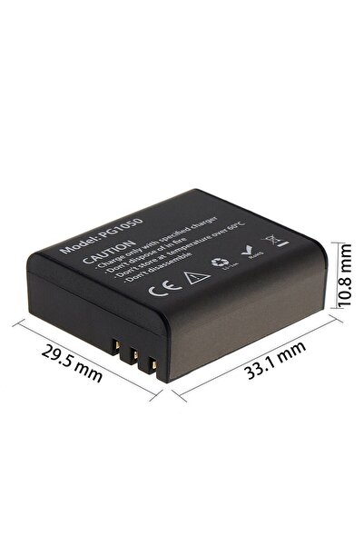 SIGHTZER 2 Adet Pg1050 Batarya Eken Aksiyon Kamera Bataryası 3.7v 1050mah 3.885wh