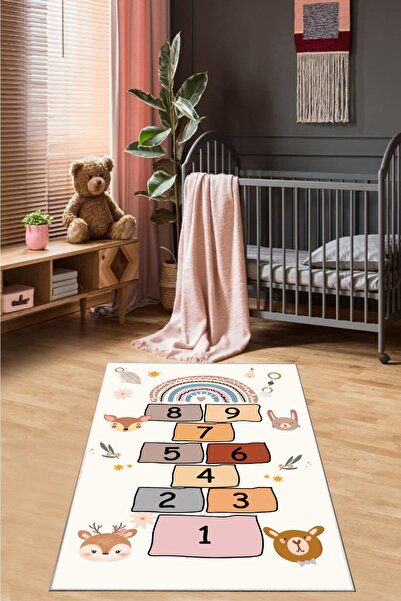 stylehome Özel Tasarım Dijital Baskılı Kaymaz Taban Yıkanabilir Çocuk Odası H...