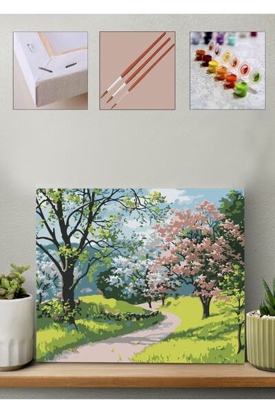 Carmen Sayılarla Boyama Seti Saklı Bahçe 35x50cm