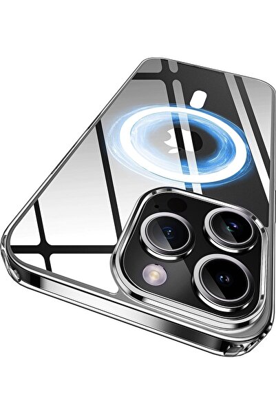 m.tk moveteck Apple Iphone 11 Pro Max Kılıf Şeffaf Sararmaz Magsafe Manyetik Ulta Ince Sert Pc