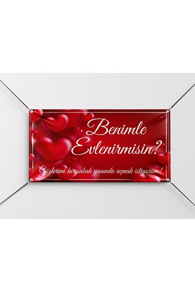 ButikAtölyeSign Evlilik Teklifi Afiş Benimle Evlenir Misin Pankart Poster Bra...