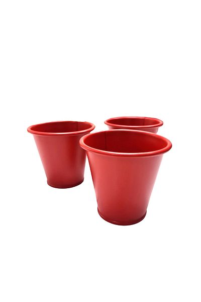 Matar Endüstriyel Mutfak Ekipmanları Metal Presentation Bucket 9cmx8cm Patetes Stick Sugar Bowl Table Top Garbage Bucket Set of 3