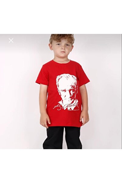 FATELLA Unisex Children's Short Sleeve Atatürk Printed Long Sleeve 23 April 1...