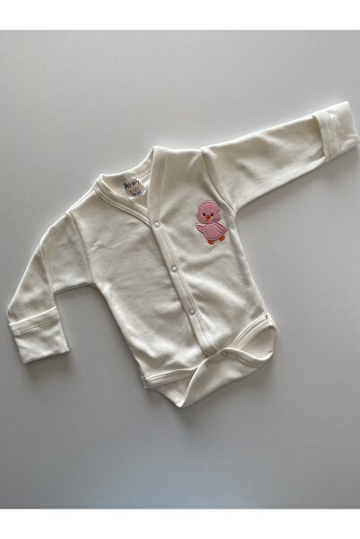 POYRAZ Beyaz Bebek Kundak Body Zıbın Eldivenli