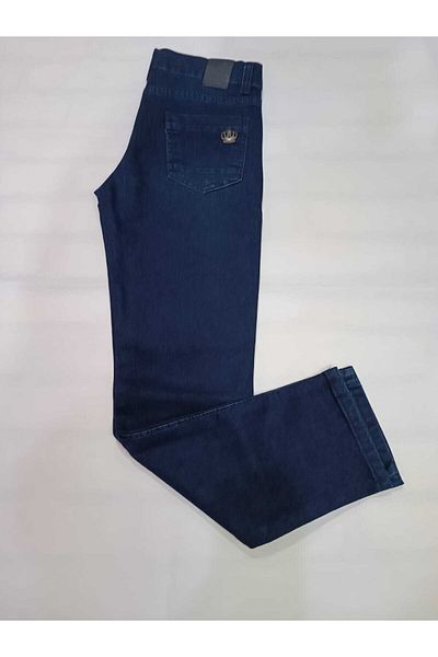 AZRA ÇOCUK GİYİM Stonewashed Dark Blue Children's Jeans Full Lycra