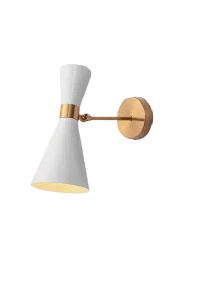 Rsylight Retro Metal Rustik Hareketli Dekoratif Beyaz Vintage Duvar Aplik