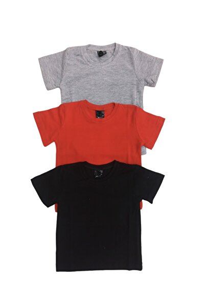 özdemirli bebe Основна обикновена тениска с кръгло деколте и къс ръкав от лик...