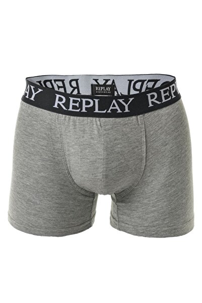 Replay Herren Boxershorts, 3er Pack - Unterhosen, Baumwolle, Logo, einfarbig