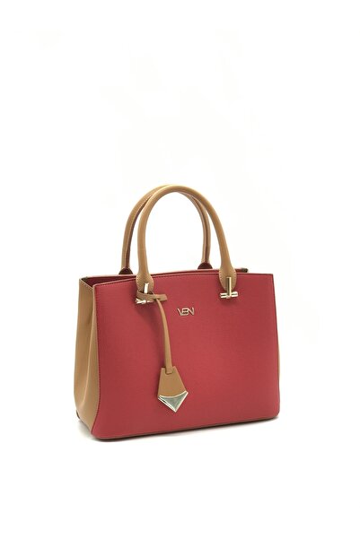 VICTORIA SHINE Medium Size Hand and Shoulder Bag with T Accessory and Dangle ...
