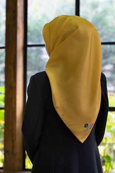 Vissona Γυναικείο μεταξωτό μαντήλι Twill Exclusive Gold-12