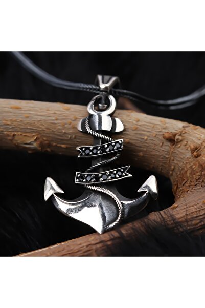 Glorria Gümüş Erkek Çapa Halat Kolye