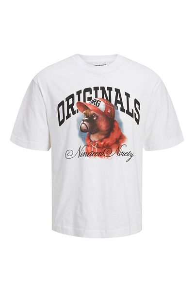 Jack & Jones Jack&jones Crew Neck Short Sleeve White Men's T-shirt 12229290