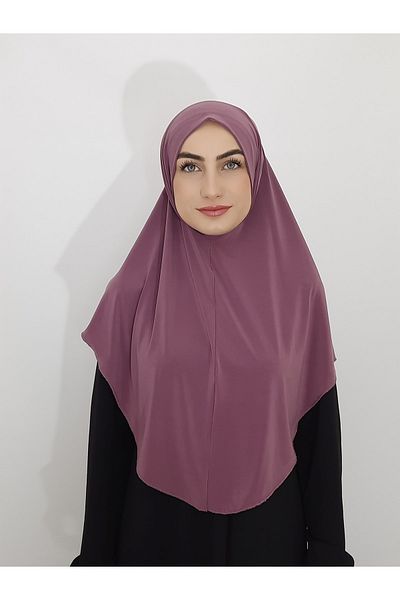 erasra class Πανί προσευχής Khimar, έτοιμο μεγάλο κασκόλ, μοντέλο Μαλαισίας, Hijab, άμμο ύφασμα λιλά για Hajj Umrah