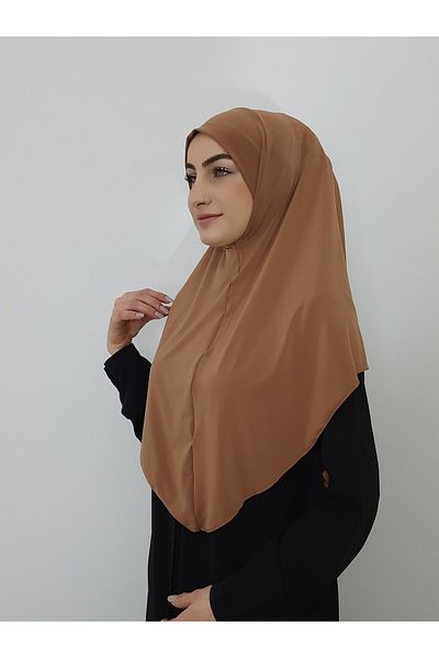 erasra class Prayer Cloth Khımar Ready Large Scarf Suitable for Hajj and Umrah Hıjap Malaysia Model Camel
