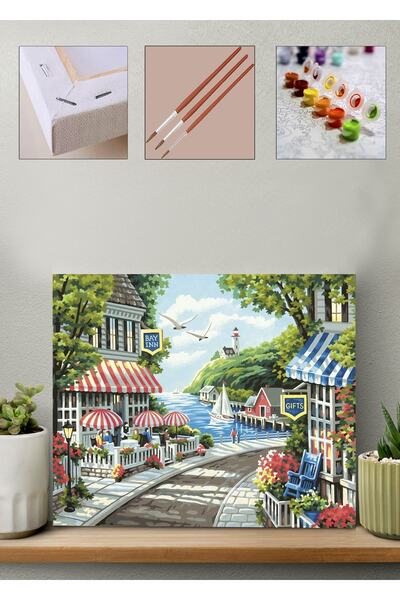 Doruk Baskı Sayılarla Boyama Seti - Sahil Yolu 60x75cm