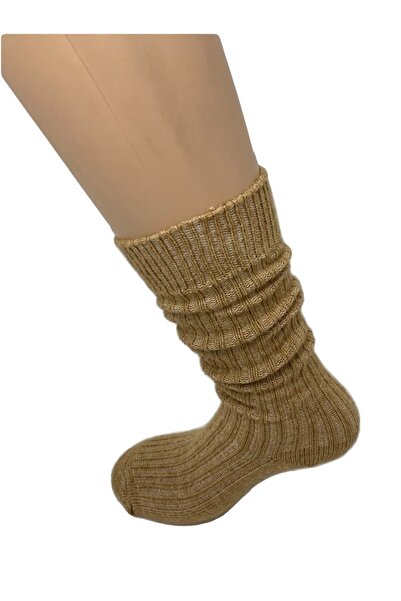 Bamuta Yün Bot Çorabı Açık Kahve