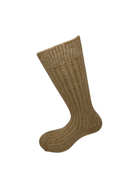 Bamuta Yün Bot Çorabı Açık Kahve