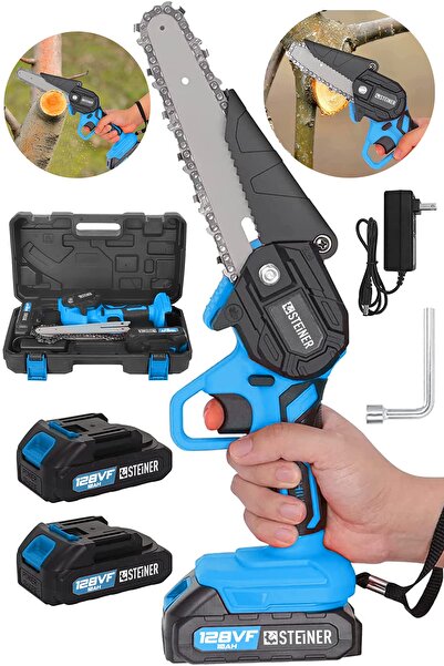 STEİNER Alman 128 Vf 10 Ah Çelik Şanzuman Akülü Dal Kesme Budama Testere Bıçk...