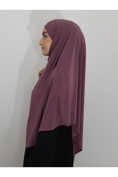 nazenin export Souffle Ready Tied Peceli Large Scarf Hıjap Suitable for Hajj and Umrah Lilac