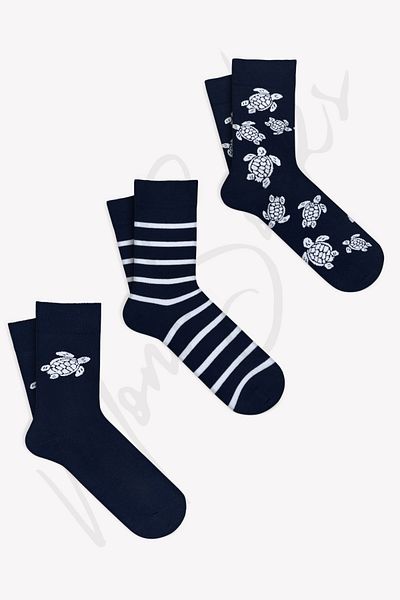 Mono Socks Κάλτσες με σχέδιο χελώνας 3 συσκευασιών