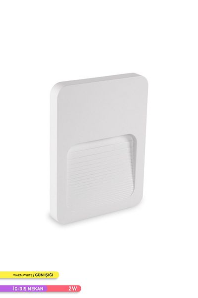 ACK Likia Led 3000k Daylight - 2w White Wall Lamp