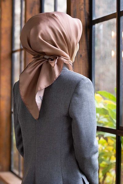 Vissona Γυναικείο μεταξωτό μαντίλι Twill Exclusive Onion Shell-1