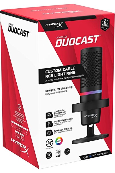 HyperX Duocast Rgb Siyah Mikrofon