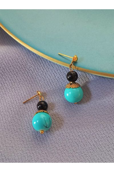 dela otantik Turquoise Stone Ethnic Women's Bracelet, Handmade Bijouterie