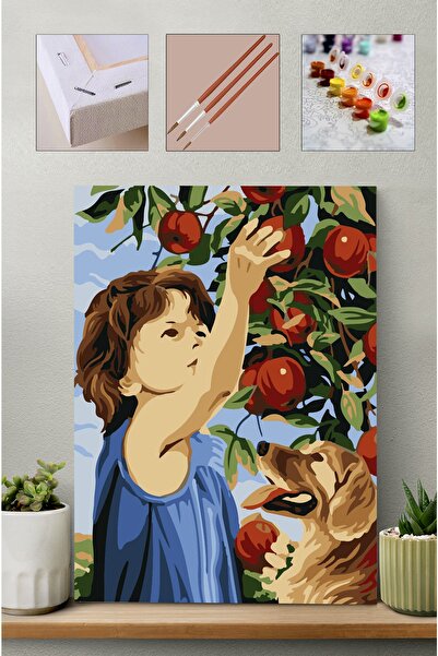 Carmen Sayılarla Boyama Seti - Elma Toplayan Çocuk