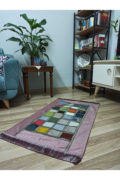 İpekçe Home Kırkyama - Patchwork Lined Velvet Dowry and Gift Prayer Rug| Prayer