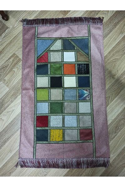 İpekçe Home Kırkyama - Patchwork Lined Velvet Dowry and Gift Prayer Rug| Prayer